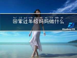 回家过年给妈妈做什么饭
