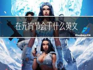 在元宵节会干什么英文