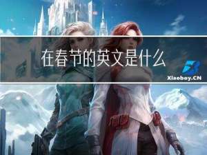 在春节的英文是什么