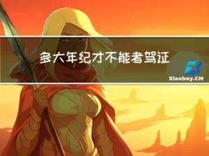 多大年纪才不能考驾证