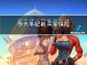 多大年纪能买车保险