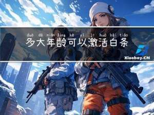 多大年龄可以激活白条支付
