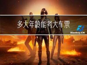 多大年龄能考大车票