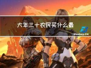 大年三十农民买什么最好