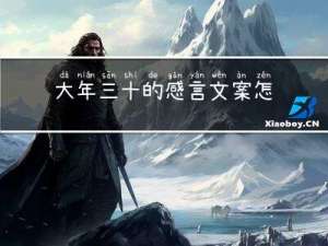 大年三十的感言文案怎么写