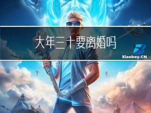大年三十要离婚吗