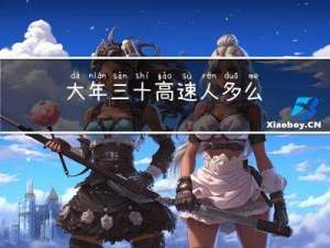 大年三十高速人多么