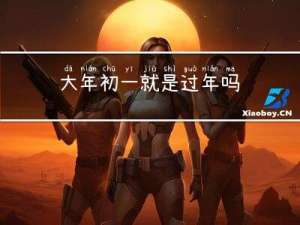 大年初一就是过年吗