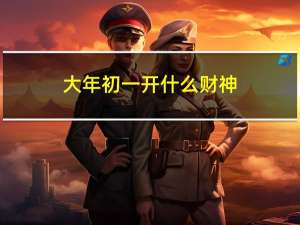 大年初一开什么财神