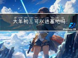 大年初三可以进墓地吗