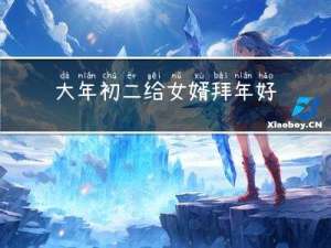 大年初二给女婿拜年好不好