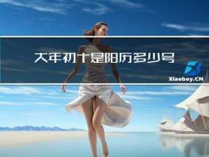 大年初十是阳历多少号日子