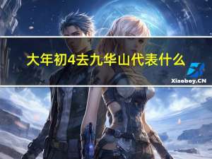 大年初4去九华山代表什么
