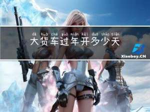 大货车过年开多少天