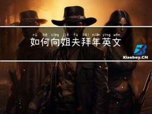 如何向姐夫拜年英文