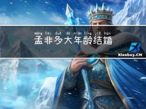 孟非多大年龄结婚