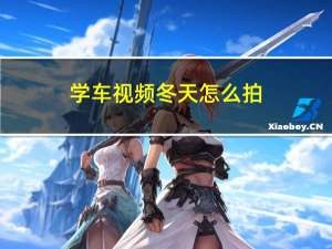 学车视频冬天怎么拍