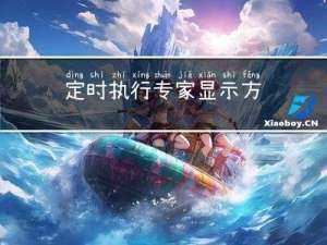 定时执行专家 - 显示方式选项说明