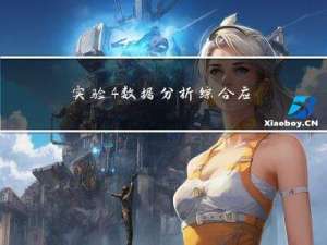 实验4-数据分析综合应用开发