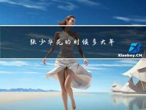 张少华死的时候多大年龄