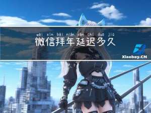 微信拜年延迟多久