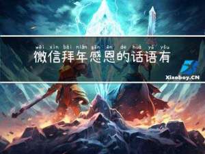 微信拜年感恩的话语有哪些