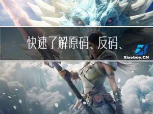 快速了解原码、反码、补码和位运算