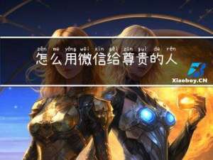 怎么用微信给尊贵的人拜年