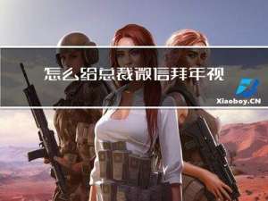 怎么给总裁微信拜年视频