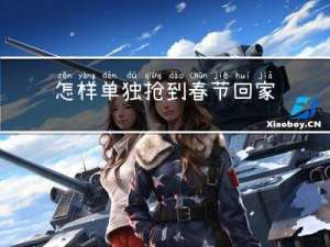 怎样单独抢到春节回家的票