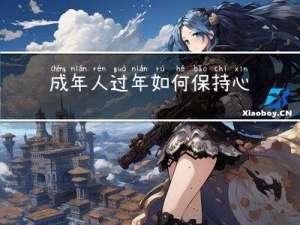 成年人过年如何保持心态