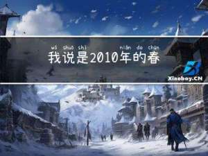 我说是2010年的春节