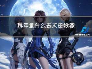 拜年拿什么去丈母娘家拜年