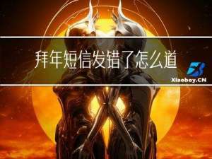 拜年短信发错了怎么道歉