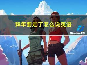 拜年要走了怎么说英语