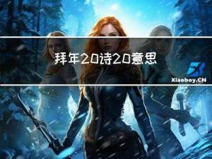 拜年 诗 意思