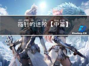 指针的进阶【中篇】