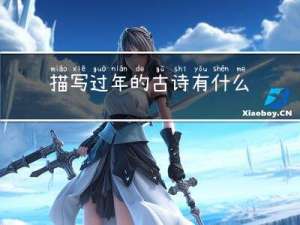 描写过年的古诗有什么字