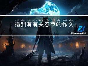 插到有有关春节的作文
