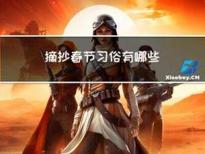 摘抄春节习俗有哪些