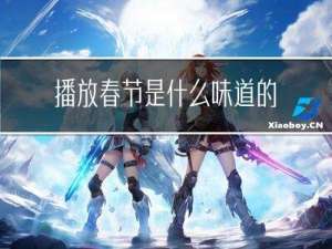 播放春节是什么味道的英语