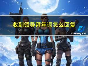 收到领导拜年词怎么回复