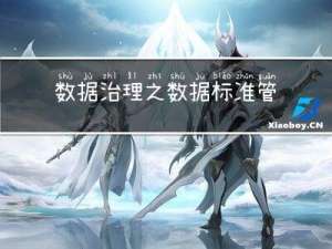 数据治理之数据标准管理