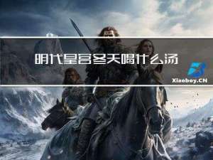 明代皇宫冬天喝什么汤