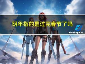 明年指的是过完春节了吗