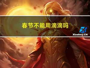 春节不能用滴滴吗