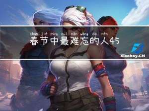 春节中最难忘的人450字