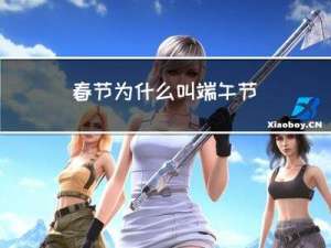 春节为什么叫端午节