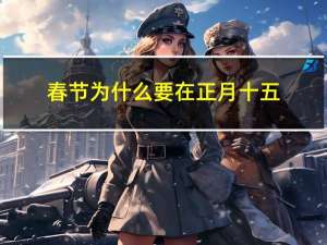 春节为什么要在正月十五