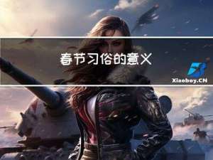 春节习俗的意义